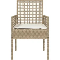 vidaXL - Tuinstoel - Beige - Poly rattan - 53 x 60 x 85cm