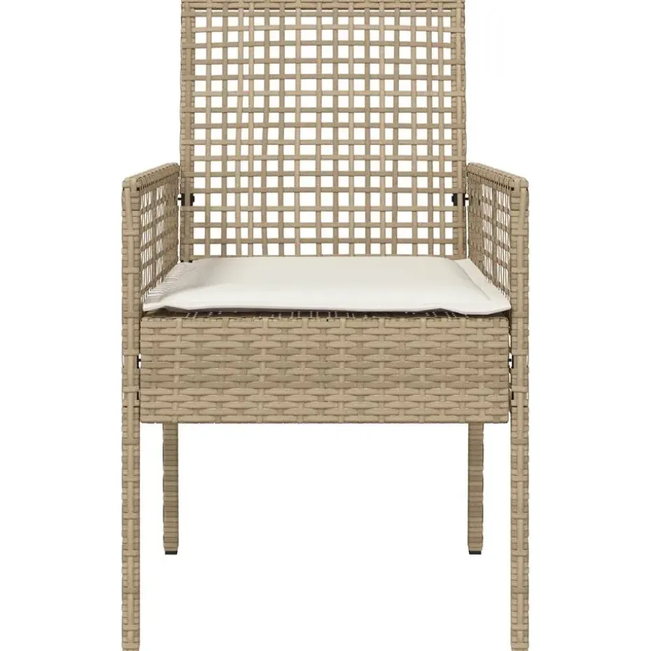 vidaXL - Tuinstoel - Beige - Poly rattan - 53 x 60 x 85cm