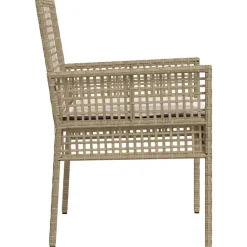 vidaXL - Tuinstoel - Beige - Poly rattan - 53 x 60 x 85cm