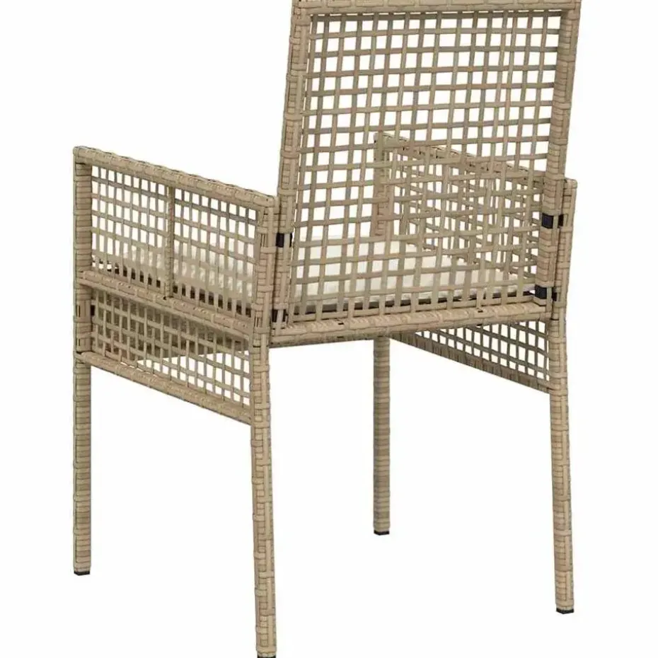 vidaXL - Tuinstoel - Beige - Poly rattan - 53 x 60 x 85cm