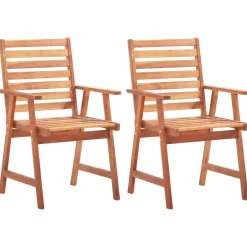 vidaXL - Tuinstoel - Bruin - Hout - 2 stuks