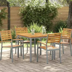 vidaXL - Tuinstoel - Bruin - Massief acaciahout - 56 x 57 x 87cm