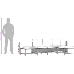 vidaXL - Tuinstoel - Grijs - Stof
