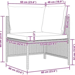vidaXL - Tuinstoel - Grijs - Stof