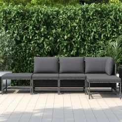 vidaXL - Tuinstoel - Grijs - Stof