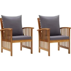 vidaXL - Tuinstoel - Grijs - Hout