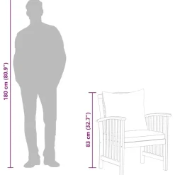 vidaXL - Tuinstoel - Grijs - Hout