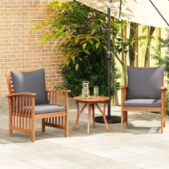 vidaXL - Tuinstoel - Grijs - Hout