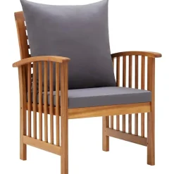 vidaXL - Tuinstoel - Grijs - Hout