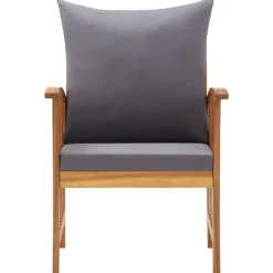 vidaXL - Tuinstoel - Grijs - Hout