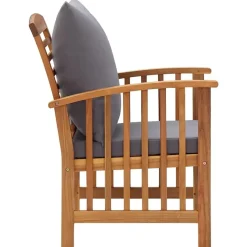 vidaXL - Tuinstoel - Grijs - Hout