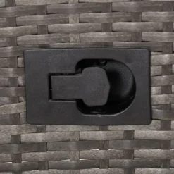 vidaXL - Tuinstoel - Grijs - Poly rattan - 2 stuks