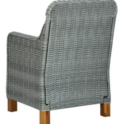 vidaXL - Tuinstoel - Grijs - Poly rattan - 2 stuks