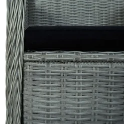 vidaXL - Tuinstoel - Grijs - Poly rattan - 2 stuks