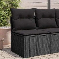 vidaXL - Tuinstoel - Zwart - Poly rattan