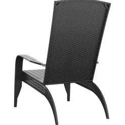 vidaXL - Tuinstoel Adirondack - Zwart - Poly rattan