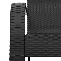 vidaXL - Tuinstoel Adirondack - Zwart - Poly rattan