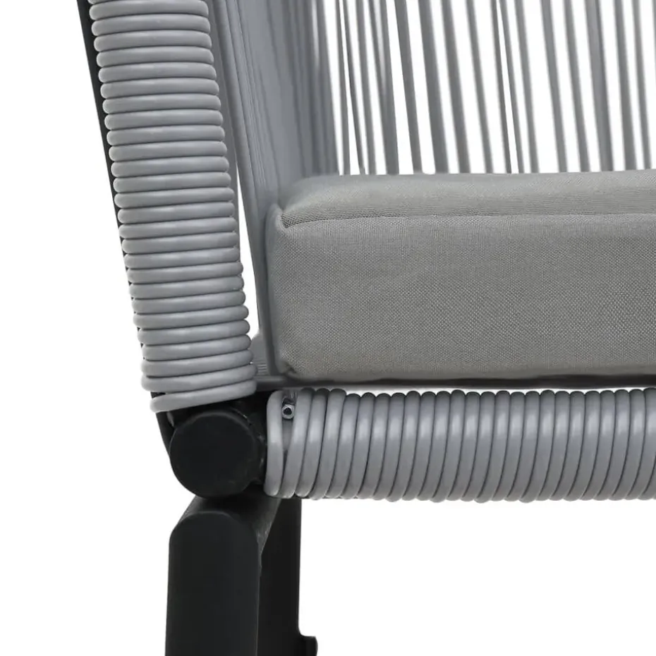 vidaXL - Tuinstoelen - Grijs - Polyetheen - 2 stuks