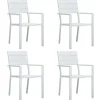 vidaXL - Tuinstoelen - Wit - Hout - 4 stuks