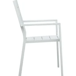 vidaXL - Tuinstoelen - Wit - Hout - 4 stuks
