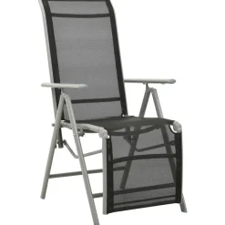 vidaXL - Tuinstoelen - Zilverkleurig - Aluminium - 2 stuks - Verstelbaar