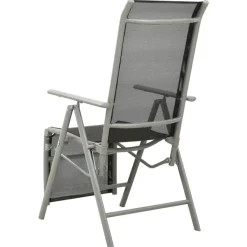 vidaXL - Tuinstoelen - Zilverkleurig - Aluminium - 2 stuks - Verstelbaar
