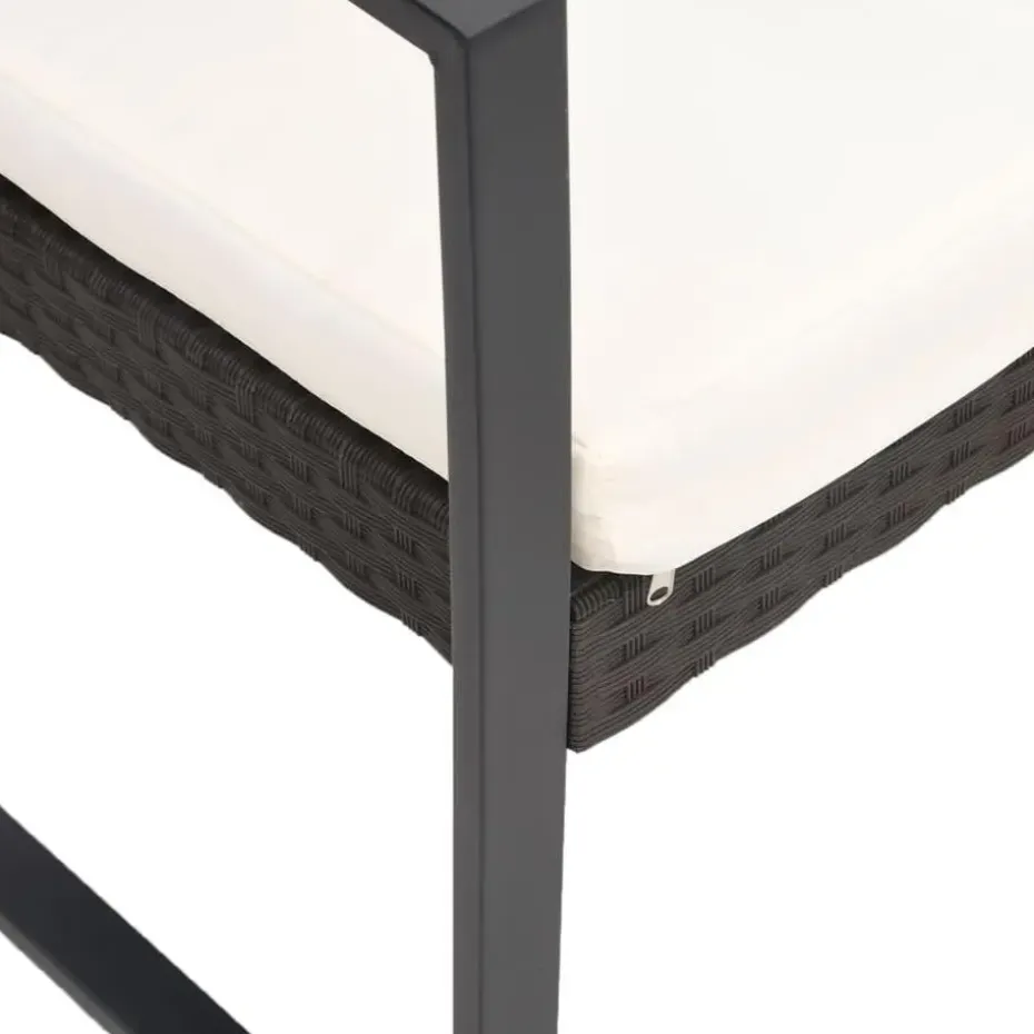 vidaXL - Tuinstoelen - Zwart - Polypropyleen - 2 stuks