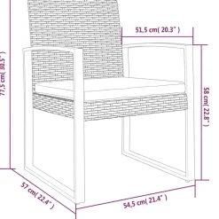 vidaXL - Tuinstoelen - Zwart - Polypropyleen - 2 stuks