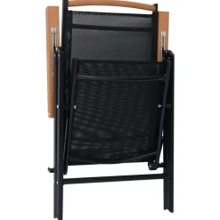 vidaXL - Tuinstoelen - Zwart - Aluminium en textileen - 2 stuks - Inklapbaar