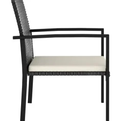 vidaXL - Tuinstoelen - Zwart - Poly rattan - 4 stuks