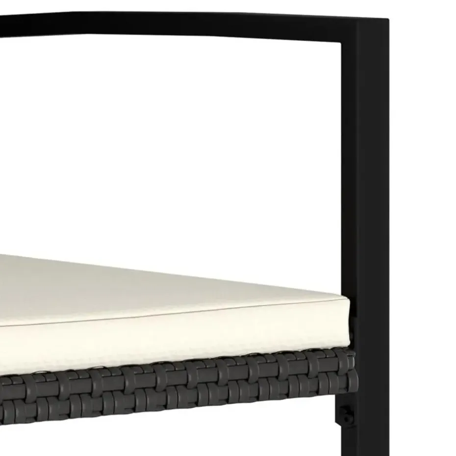 vidaXL - Tuinstoelen - Zwart - Poly rattan - 4 stuks