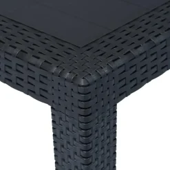 vidaXL - Tuintafel - Antraciet - Kunststof - 79 x 79 x 72 cm