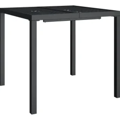 vidaXL - Tuintafel - Antraciet - Staal - 80 x 80 x 72 cm