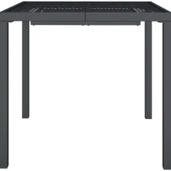 vidaXL - Tuintafel - Antraciet - Staal - 80 x 80 x 72 cm