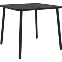 vidaXL - Tuintafel - Antraciet - Staal - 80 x 80 x 71 cm