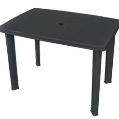 vidaXL - Tuintafel - Antraciet - Kunststof - 101 x 68 x 72 cm