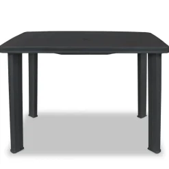 vidaXL - Tuintafel - Antraciet - Kunststof - 101 x 68 x 72 cm