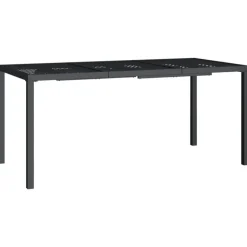 vidaXL - Tuintafel - Antraciet - Staal - 165 x 80 x 72 cm