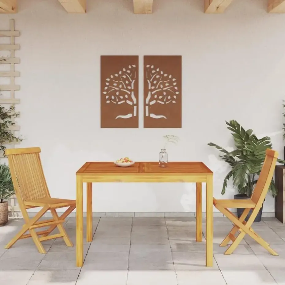 vidaXL - Tuintafel - Bruin - Acaciahout - 110 x 110 x 75 cm