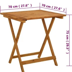 vidaXL - Tuintafel - Bruin - Hout