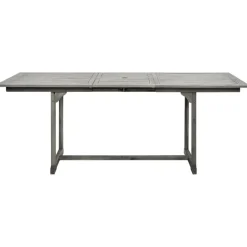 vidaXL - Tuintafel - Grijs - Massief acaciahout - (150-200)x100x75 cm