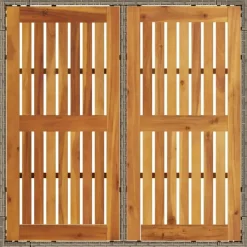 vidaXL - Tuintafel - Grijs - Poly rattan - 90 x 90 x 75 cm