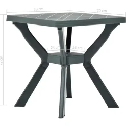 vidaXL - Tuintafel - Groen - Kunststof