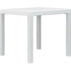 vidaXL - Tuintafel - Wit - Kunststof - 79 x 79 x 72 cm