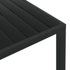 vidaXL - Tuintafel - Zwart - WPC - 150 x 90 x 74 cm