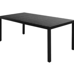 vidaXL - Tuintafel - Zwart - WPC - 185 x 90 x 74 cm