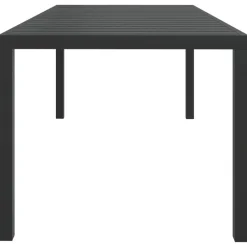 vidaXL - Tuintafel - Zwart - WPC - 185 x 90 x 74 cm