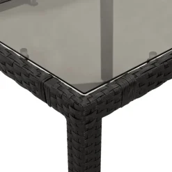 vidaXL - Tuintafel - Zwart - Poly rattan - 150 x 90 x 75 cm