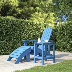 vidaXL - Tuintafel Adirondack - Vierkant - Aquablauw - HDPE - 38x38x46 cm