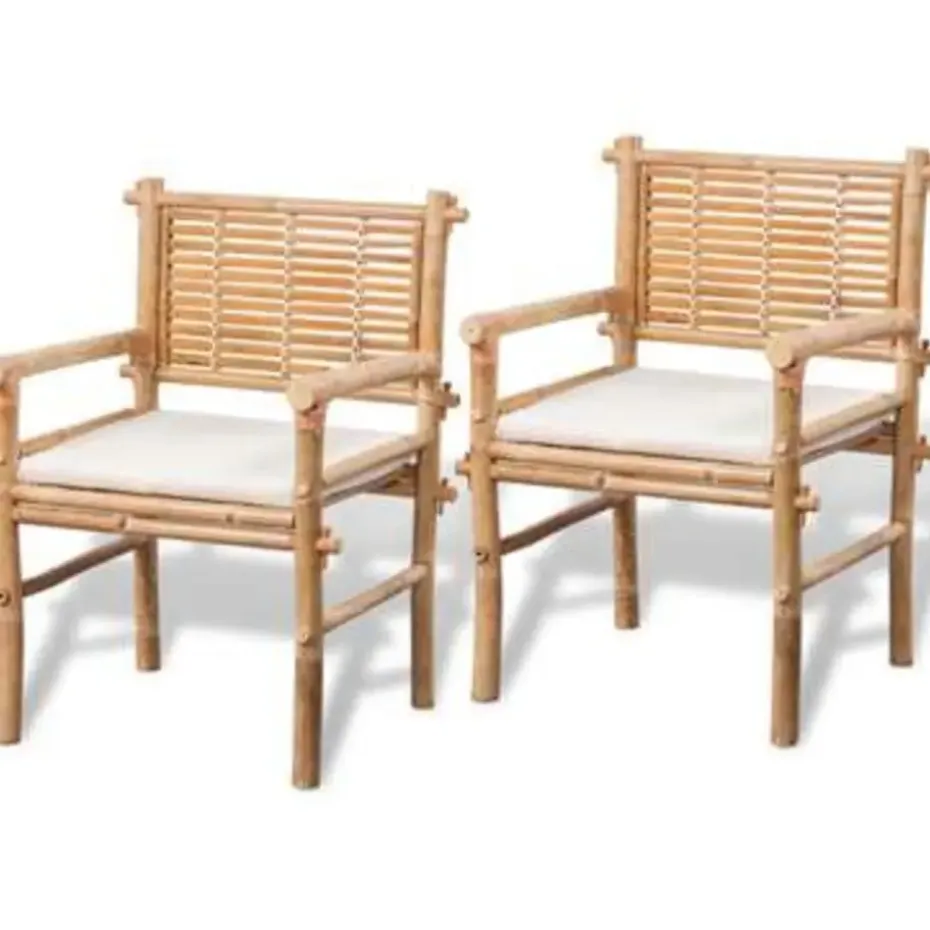 vidaXL - Tuintafel En Stoel - Bruin - Stof